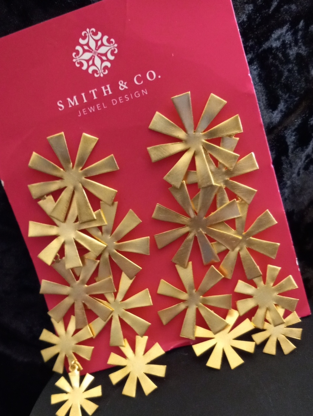 Gold Floral Drop Earrings